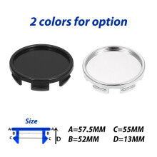 4 st 55 mm bilfälgkåpor navskydd universal hållbar ABS svart