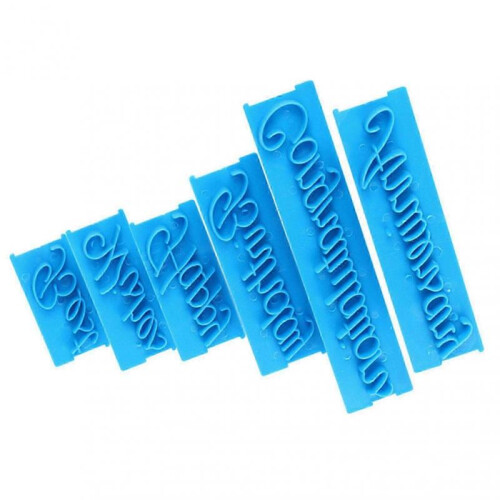 3 Set Handwriting Letter Cake Embosser DIY Plastic Molds for Cake Decorating 1