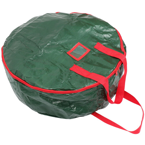 5 Pcs Christmas Wreath Storage Bag Premium Plastic Round