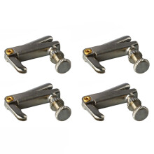 4 stuks metalen fijnafstemmers voor violen, 1/2 formaat, zilverkleurig, accessoire voor het afstellen