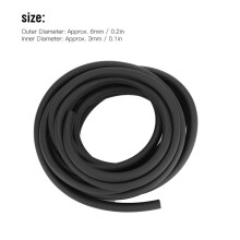 1/3/5/10M Schwarzer 3060 Naturlatex-Schlauchschlauch für Schleudern und Schießen (3 Meter)