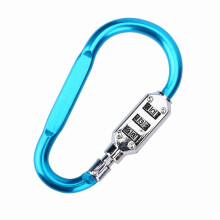 Reistas bagage veiligheidsslot met cijferslot, vergrendelbare karabijnhaak en hangslot, blauw