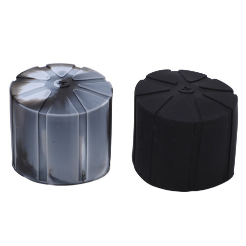 2pcs Silicone Lens Cap Protector, Black + Gray, 62x51mm 1