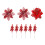 Plastic Christmas Floral Display Decorative Flower For-Red 1