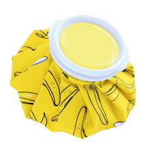 Veelzijdige ijszak in geel bananendesign, herbruikbaar in alle seizoenen.