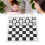 Portable PU Leather Checkers Set – Foldable Board, Black, 35cm 1