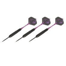 Juego de dardos con punta de acero profesional en morado: antideslizantes, fáciles de montar y duraderos.