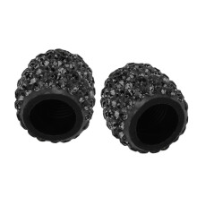 Universele set van 8 ventieldopjes met strasssteentjes, 15x13 mm - Autoaccessoire