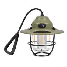 Vintage Pinecone Camping Lantern 80 Hour Battery Life Rechargeable LED Light Green Outdoor Adventures