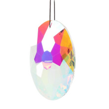Colorful Egg-Shaped Rock Crystal Suncatcher for Window & Photography Decor