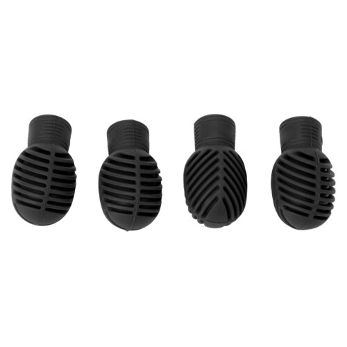 4pcs Silicone Stretchable Drumstick Silent Practice Tips, Black