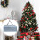1Pc Polyester Christmas Tree Storage Pouch Grey for Home Use 5