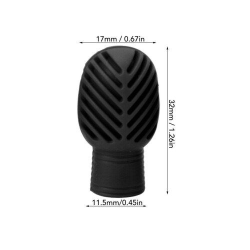 4pcs Silicone Stretchable Drumstick Silent Practice Tips, Black 1