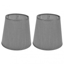 2Pcs Indoor Lamp Shade European Style Fabric Lampshade for E14 Chandelier Table Lamp Floor LampPX150 Silver Gray