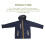 Con Cappuccio E Pile Navy Impermeabile 2