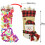 Large Christmas Stocking Decorative Gift Pouches Bright 3D-1 3