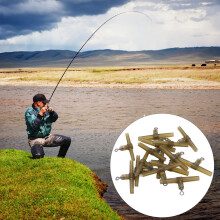 15 fundas antienredos con curva lateral y anzuelo giratorio para pesca de carpa