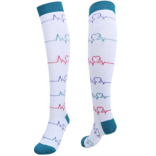 Compressiesokken voor buitenactiviteiten, hardlopen, fietsen, bergbeklimmen, kuitlengte, maat L/XL,