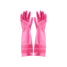 Efficient Kitchen Gloves Size S Rose Red Water Resistant Non Slip Grip With Elasticity For Dishwashing And Cleaning