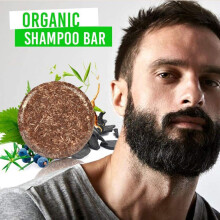 Shampoo voor het donkerder maken van de baard - 60 g Haarverdonkerende zeep voor mannen, 6x6x2,5 cm