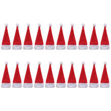 60Pcs Red Miniature Santa Hats Lollipop Covers Christmas Holiday Decor