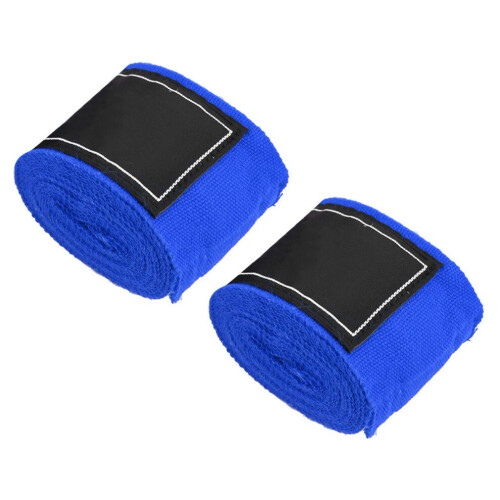 2 st 2,5 m blå elastiska handbindor för boxning MMA Muay Thai Taekwondo 2