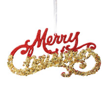 Eye Catching Sequins Snowflake Pendant-English letters
