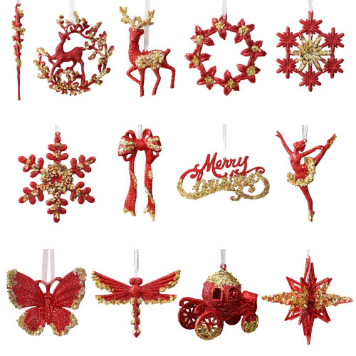 Eye Catching Sequins Snowflake Pendant-English letters 1