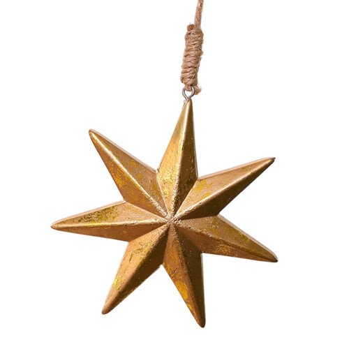 User Friendly Wood Star Shape Christmas Hanging-Polygonal Star