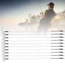 Carp Fishing Hair Rigs 5 Pack with Metal Hooks Bait Thread Line Accessories