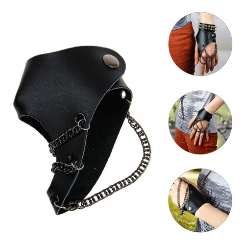 Gothic Handkette Mit Nieten Handschuh Armband Accessoire 1