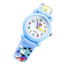 1St Siliconen 3D Kinderhorloge Cartoon Quartz Polshorloge