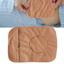 Lightweight Coffee Colostomy Bag Cover, Reusable Breathable Polyester Silk