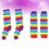 2 Rainbow Strips Handschoenen En Set Vrouwen 8