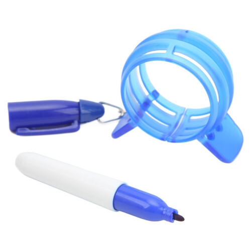 360-Golfballlinienmarker mit Stift – Blau, leichtes ABS, 25 g 1
