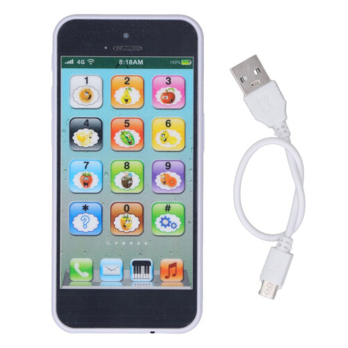 USB Rechargeable Kid's Learning Phone Black Educational Simulation Model 2