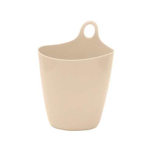 Mini Wall Mounted Beige Trash Can Perfect for Small Spaces 1