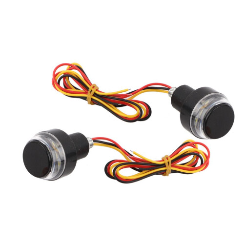 2 Stück LED Motorrad-Lenkerleuchten, Griffblinker, Lenkerendstecker, Rot 1