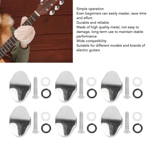 6 st stämskruvar för gitarr med skruvar och brickor för elgitarr 2