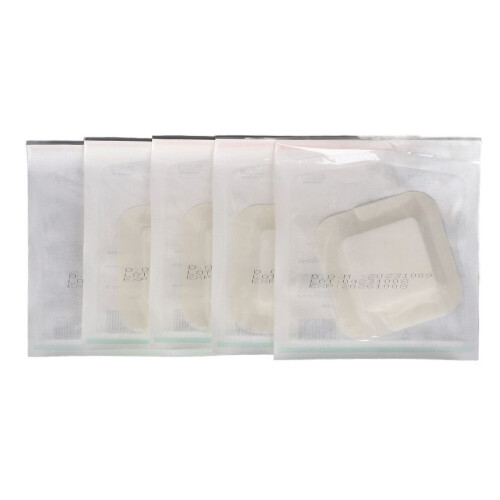 5Pcs Waterproof Bordered Wound Dressing Pads 7.5x7.5cm