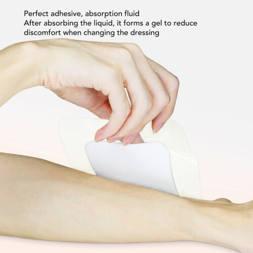 5Pcs Waterproof Bordered Wound Dressing Pads 7.5x7.5cm 2