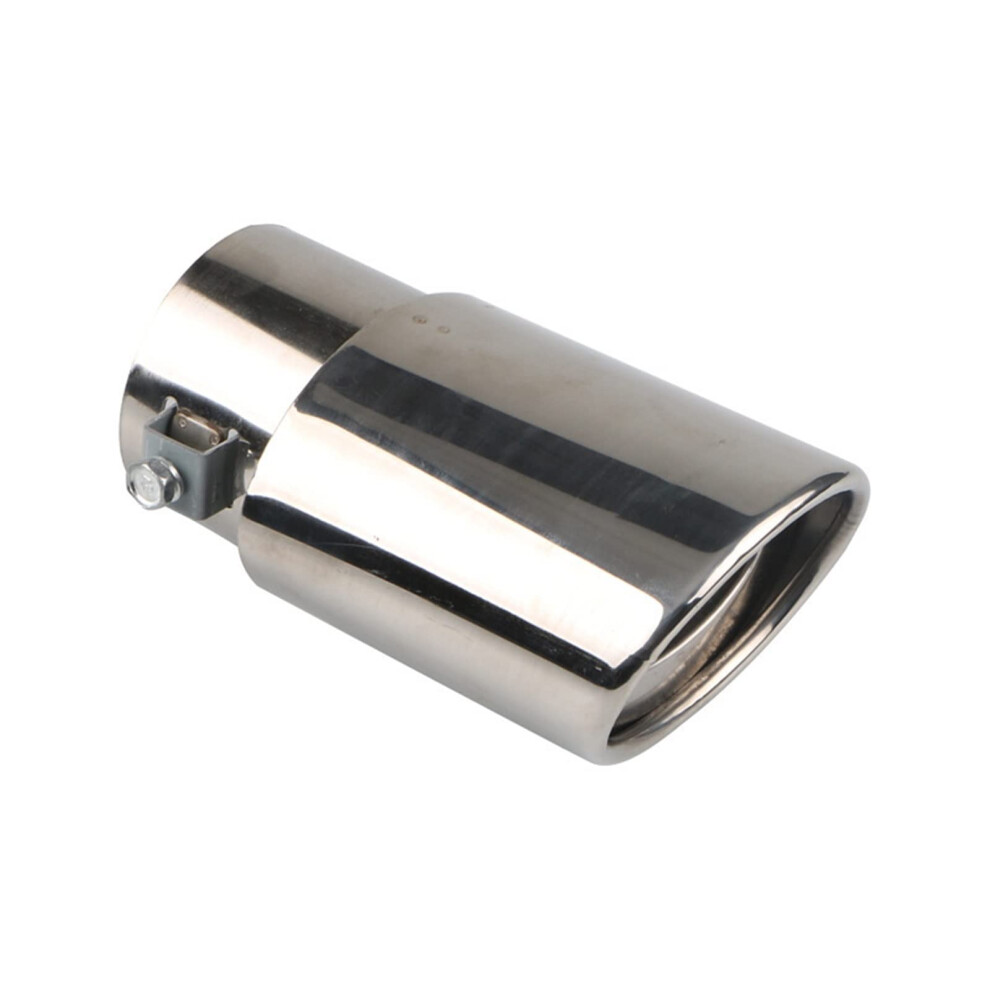 Universal Stainless Steel Car Exhaust Tip Straight Oval Muffler Tailpipe With Power Boost 9067246127602