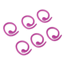 50 marcadores de puntada en espiral de metal para tejer y hacer álbumes de recortes, morados