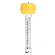 Decoratieve, nauwkeurige drijvende watertemperatuurmeter voor zwembaden, geel