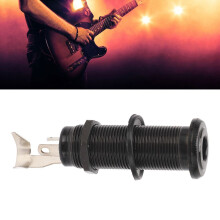 Gitarren-Endstecker-Buchse, Metall, 6,35 mm, für Bass und E-Gitarre, Schwarz, GT208