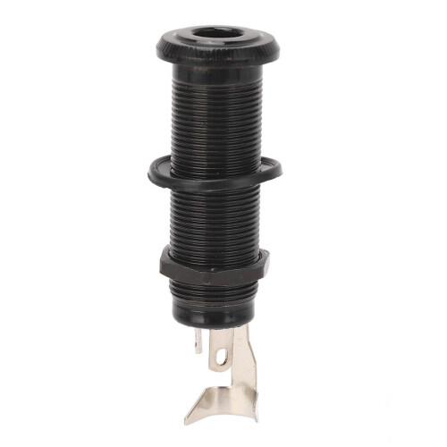 Gitarrändstift Jackuttag Metall 6,35 mm för bas och elgitarr Svart GT208 2