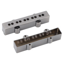 5 String Bass Guitar Pickup Covers Set Cr Plated Plastic 2 Pieces