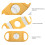 Bärbart V-format cigarrskärset, rostfritt stål, gult 4