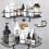 Bathroom Organizer for Corner, Waterproof Floating Shelf Rustproof Material Corner Shower Caddy No Drilling Black Oversized, Save Space with Clutter-F 3