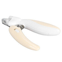 Pet Nail Trimer with LED Light Stainless Steel Blades Ergonomic Handle Beige